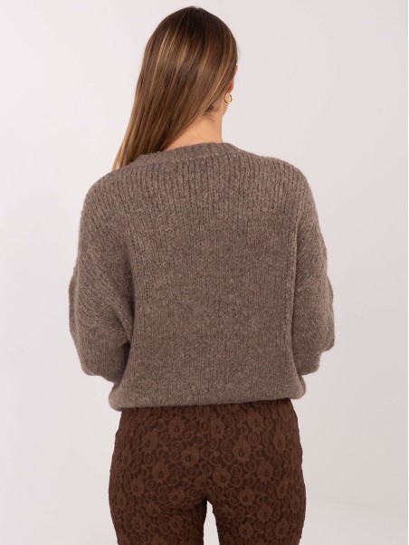 Megztinis-MI-SW-1909.68-tamsiai smėlio spalvos