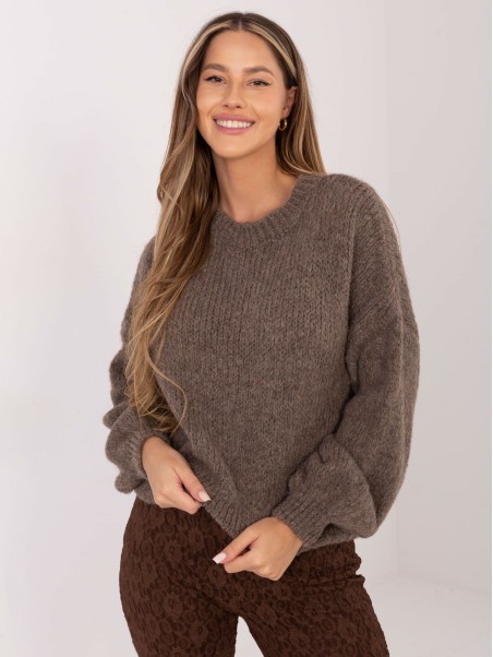 Megztinis-MI-SW-1909.68-tamsiai smėlio spalvos