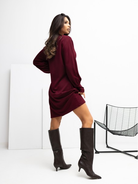 Suknelė-RV-SK-A1059.17-bordo spalvos