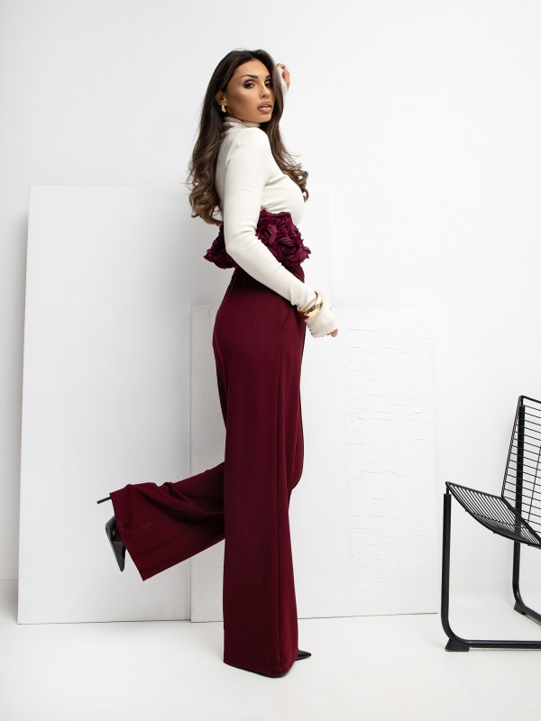 Sportinės kelnės-RV-DR-A1062.48-bordo spalvos