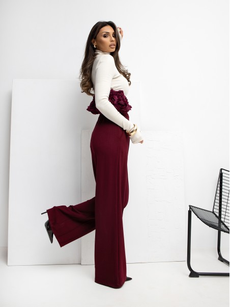 Sportinės kelnės-RV-DR-A1062.48-bordo spalvos