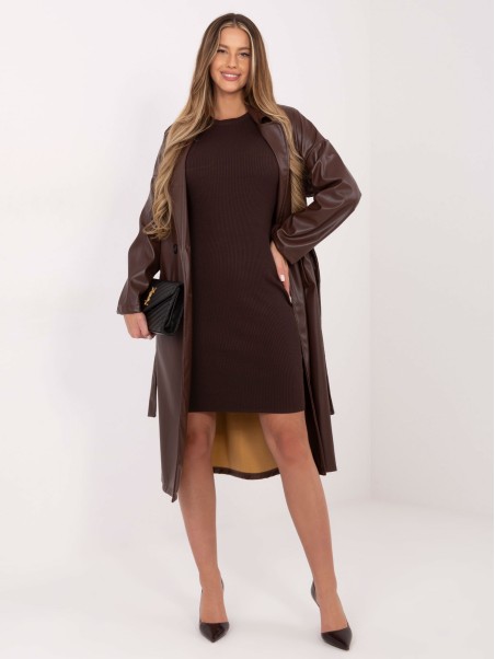 Suknelė-D93050Z30372A2EN-tamsiai ruda