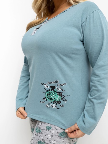 Pižama-DU-PI-FP-506.56-tamsiai mėtinė