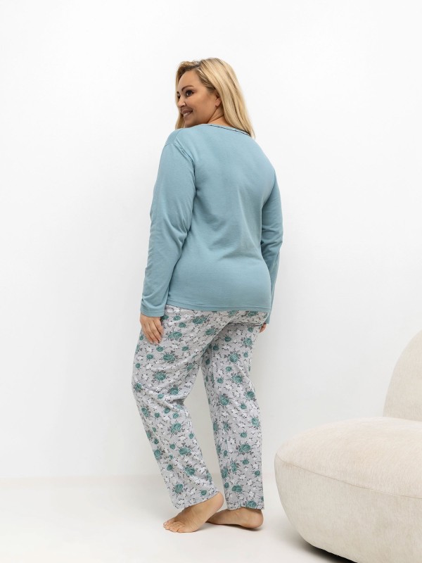 Pižama-DU-PI-FP-506.56-tamsiai mėtinė