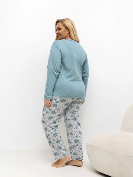 Pižama-DU-PI-FP-506.56-tamsiai mėtinė