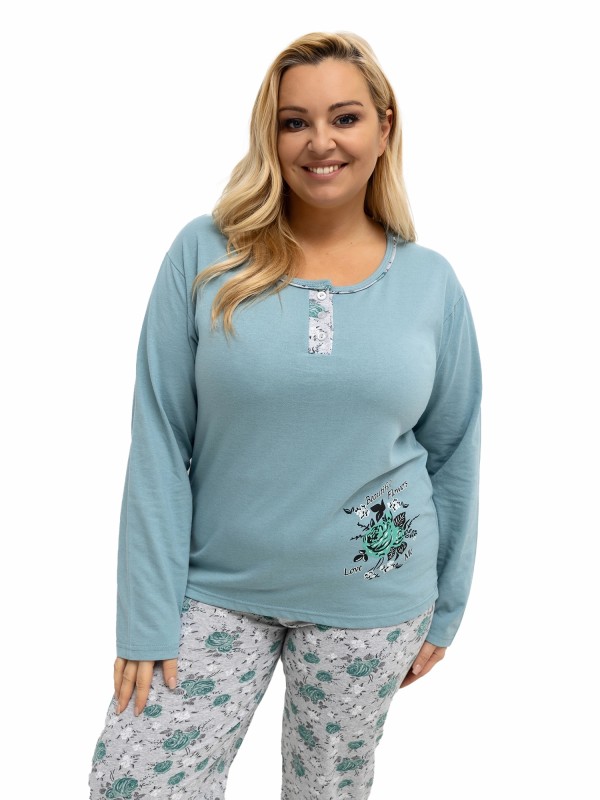 Pižama-DU-PI-FP-506.56-tamsiai mėtinė