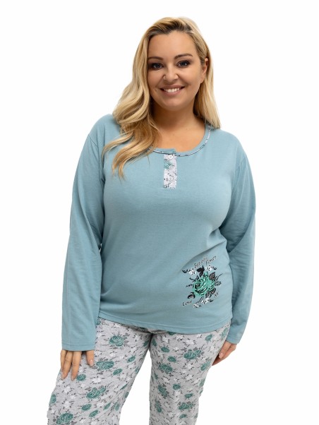 Pižama-DU-PI-FP-506.56-tamsiai mėtinė