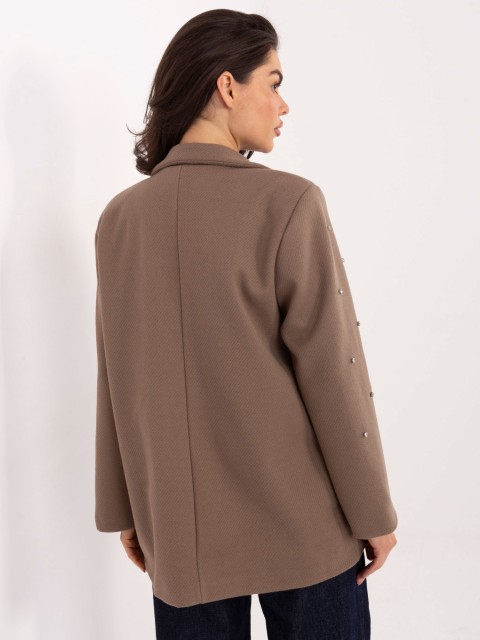 Švarkas-IT-MA-18365.97-tamsiai smėlio spalvos