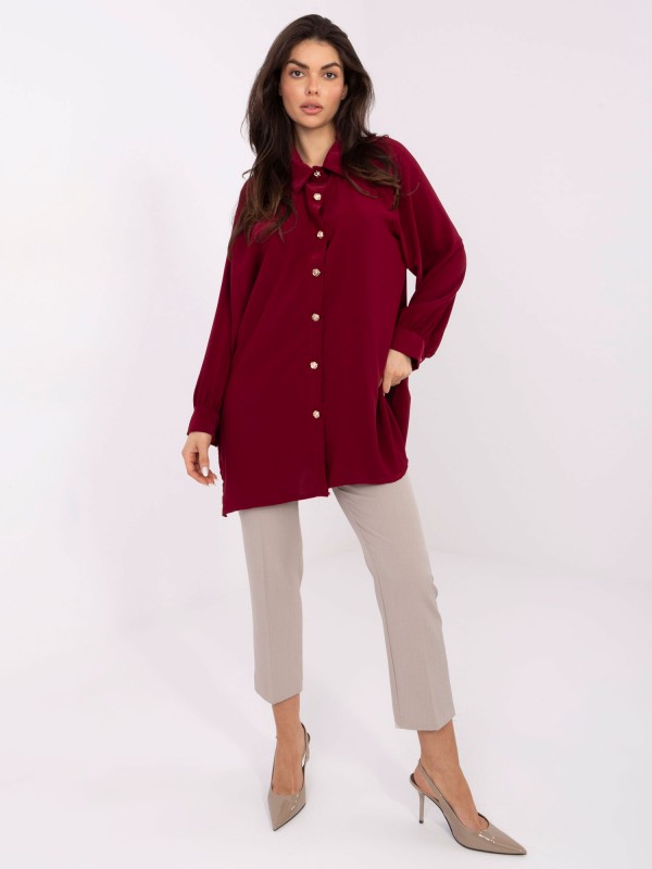 Marškinėliai-IT-KS-29022.25-bordo spalvos