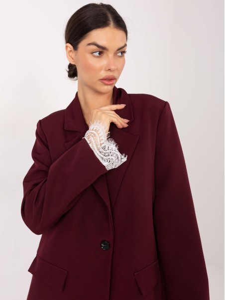 Švarkas-IT-MA-FL9916.02P-bordo spalvos