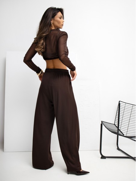 Sportinės kelnės-RV-DR-A1061.80-tamsiai rudos