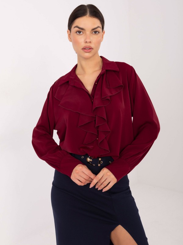 Marškinėliai-IT-KS-26967.28-bordo spalvos