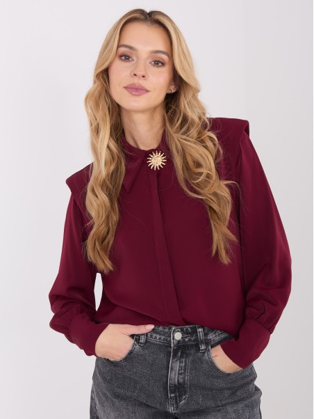 Marškinėliai-IT-KS-8631.59-bordo spalvos