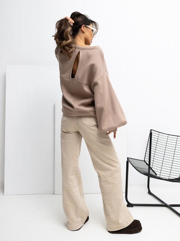 Džemperis-RV-BL-A1040.03-tamsiai smėlio spalvos