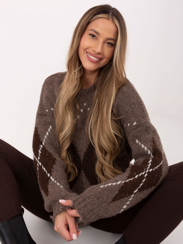 Megztinis-MI-SW-WM295.15-tamsiai smėlio spalvos