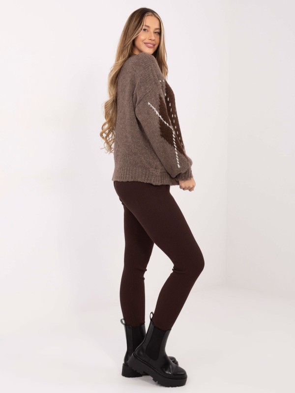 Megztinis-MI-SW-WM295.15-tamsiai smėlio spalvos