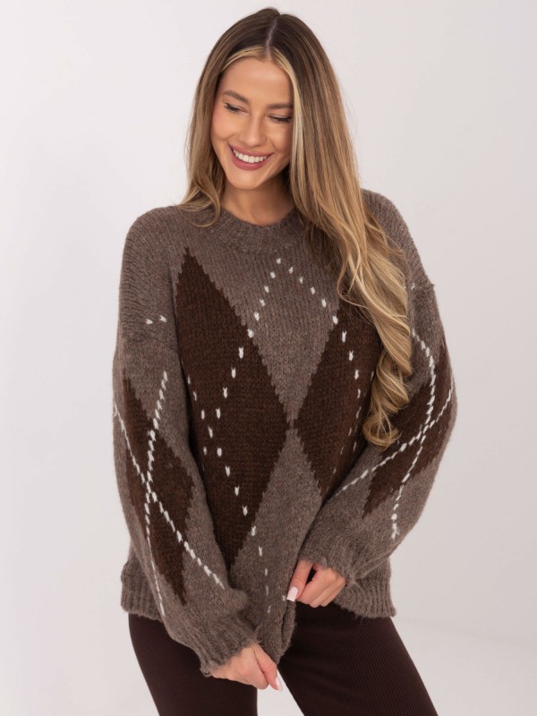 Megztinis-MI-SW-WM295.15-tamsiai smėlio spalvos