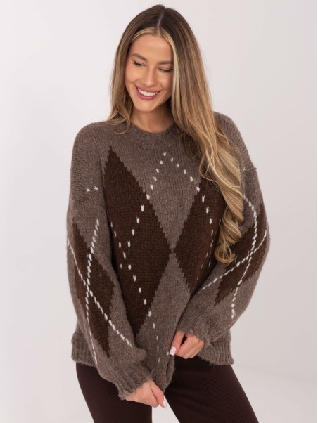 Megztinis-MI-SW-WM295.15-tamsiai smėlio spalvos