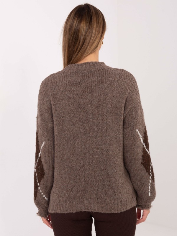 Megztinis-MI-SW-WM295.15-tamsiai smėlio spalvos