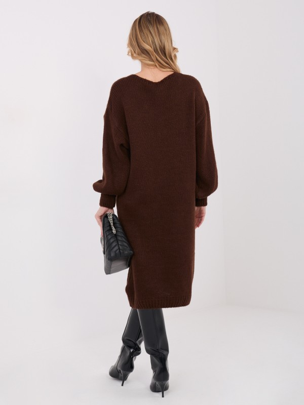 Suknelė-IN-SK-5962.22-tamsiai ruda