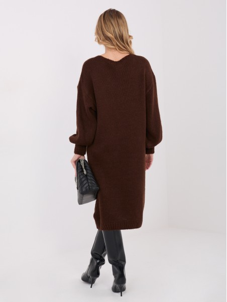 Suknelė-IN-SK-5962.22-tamsiai ruda