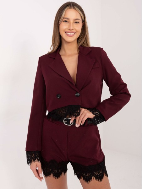Šortai-IT-SN-FL9965.88-bordo spalvos