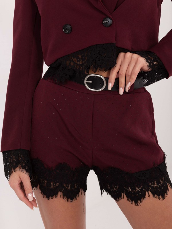 Šortai-IT-SN-FL9965.88-bordo spalvos
