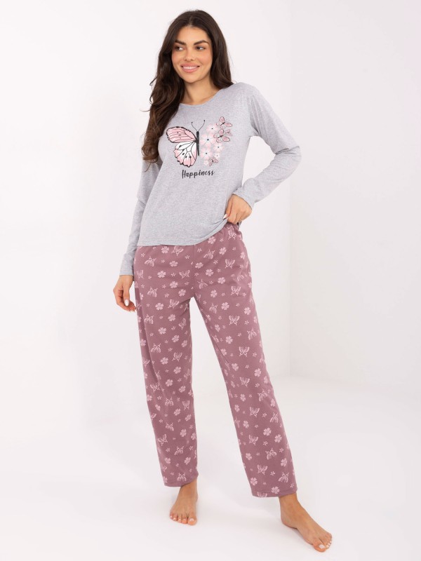 Pižama DU-PI-FP-001.48 pilka