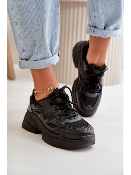 Moteriški sportbačiai sportbačiai ant masyvaus pado