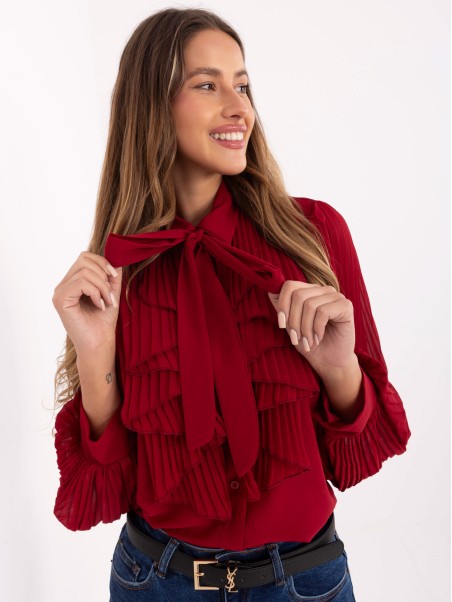 Marškinėliai-MI-KS-A2818.09-bordo spalvos