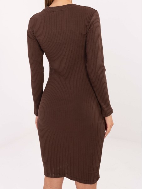 Suknelė-RV-SK-A1049.99-tamsiai ruda