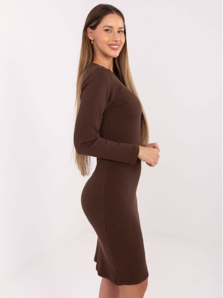 Suknelė-RV-SK-A1049.99-tamsiai ruda