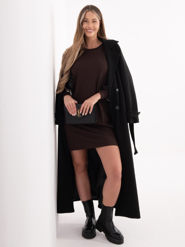 Suknelė-RV-SK-A1064.95-tamsiai ruda