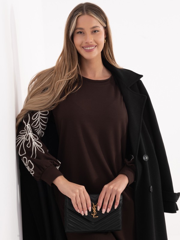 Suknelė-RV-SK-A1064.95-tamsiai ruda