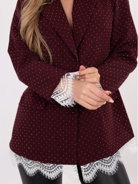 Švarkas-IT-MA-FL9916-2.12P-bordo spalvos