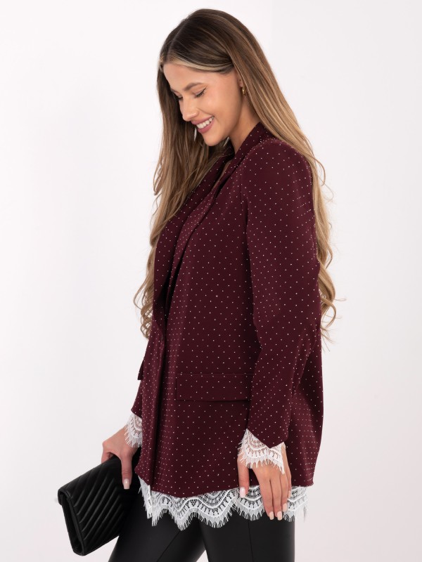 Švarkas-IT-MA-FL9916-2.12P-bordo spalvos 2