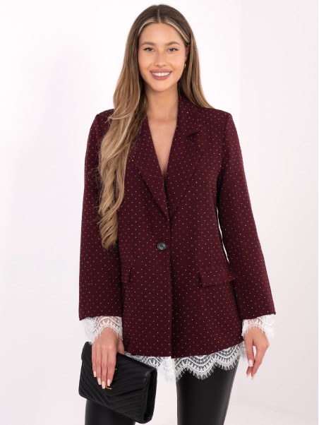 Švarkas-IT-MA-FL9916-2.12P-bordo spalvos