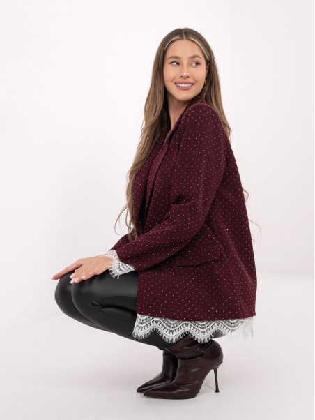 Švarkas-IT-MA-FL9916-2.12P-bordo spalvos