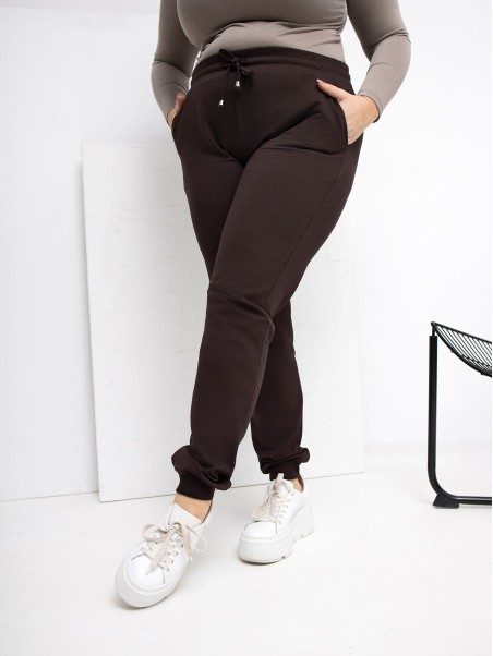 Sportinės kelnės-RV-DR-6301.88-tamsiai rudos