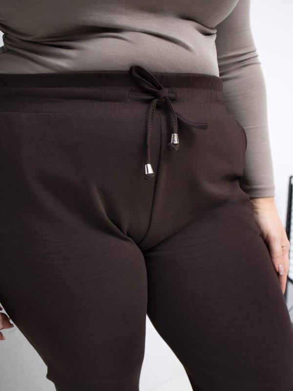 Sportinės kelnės-RV-DR-6301.88-tamsiai rudos