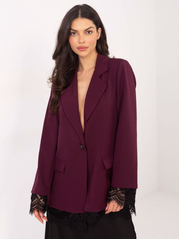 Švarkas-IT-MA-FL9916-1.07P-tamsiai raudona