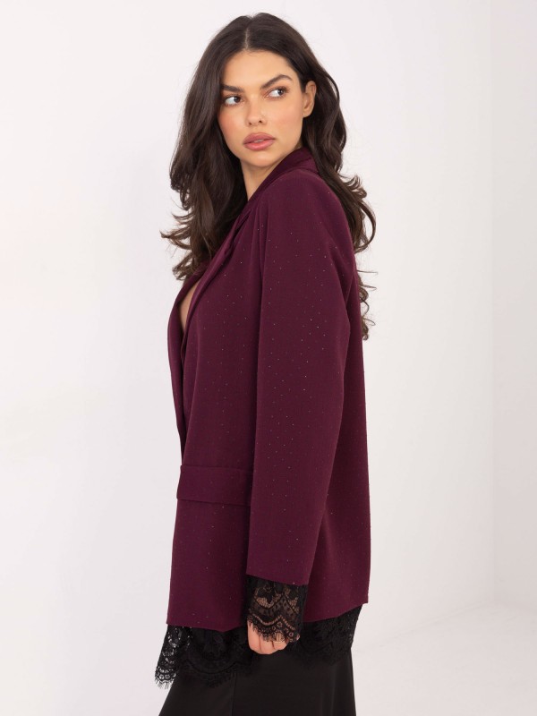 Švarkas-IT-MA-FL9916-1.07P-tamsiai raudona