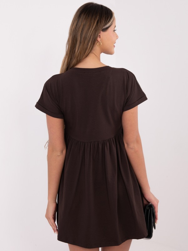 Suknelė-RV-SK-5672.03P-tamsiai ruda