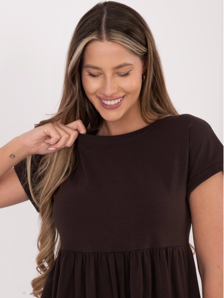 Suknelė-RV-SK-5672.03P-tamsiai ruda