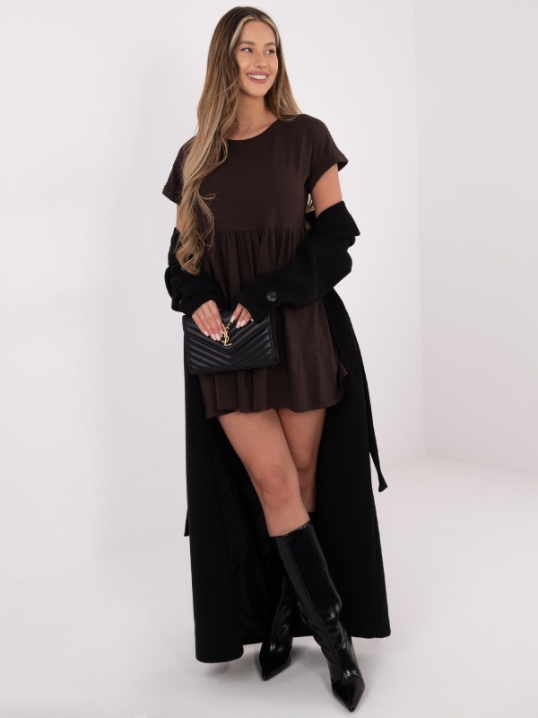 Suknelė-RV-SK-5672.03P-tamsiai ruda