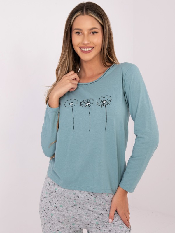 Pižama-DU-PI-FP-003.99P-mėtinė