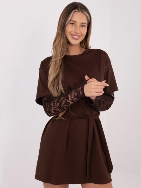 Suknelė-MI-SK-4303.62-ruda