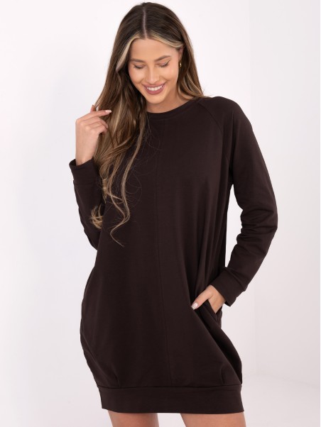 Suknelė-RV-TU-5184.93P-tamsiai ruda