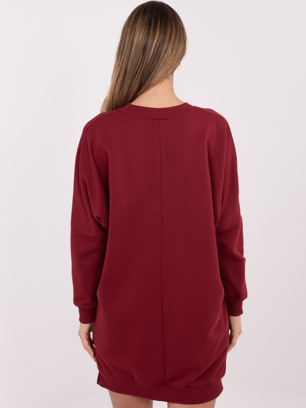 Suknelė-RV-SK-6019.67-bordo spalvos