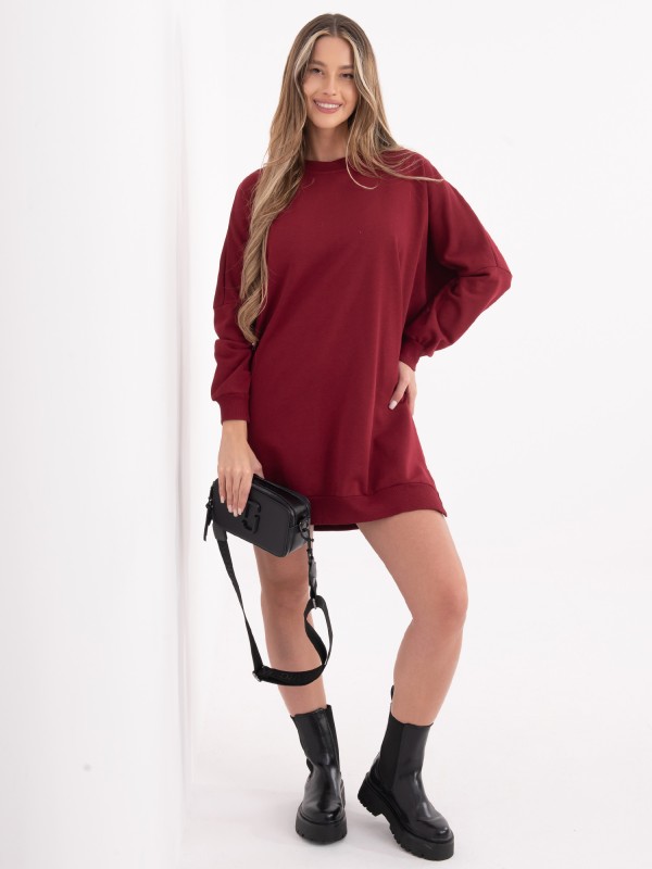 Suknelė-RV-SK-6019.67-bordo spalvos 2